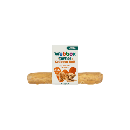 Webbox Dog Tuffies Collagen Roll 60g Peanut Butter at Grand Dad Store