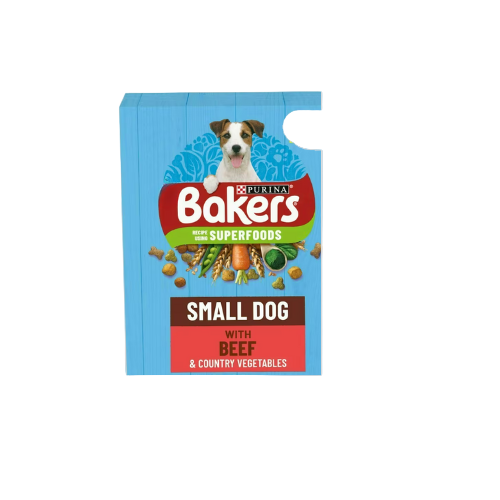 Bakers Small Dog Dry Food with Tasty Beef & Country Vegetables 1.1kg Pack of 5 – Complete Small Breed Nutrition
