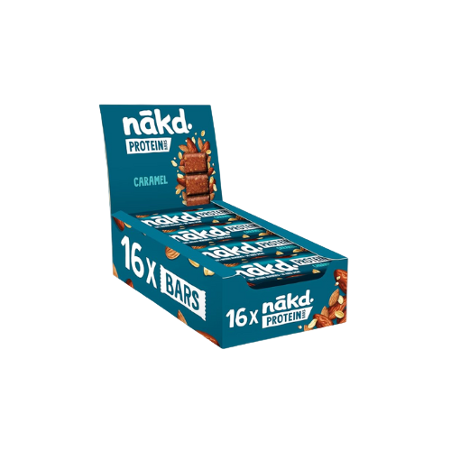 Nakd Caramel Protein Bar – Vegan, Gluten-Free, Healthy Snack (45g x 16 Bars) – Available at Granddadstore