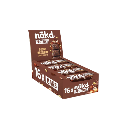 Nakd Cocoa Hazelnut Protein Bar – Vegan, Gluten-Free, Healthy Snack (45g x 16 Bars) – Available at Granddadstore