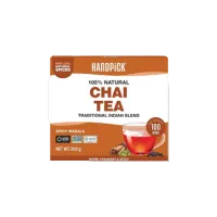 HANDPICK Masala Chai Tea Bags 100 count spiced black tea with cinnamon, cardamom and cloves